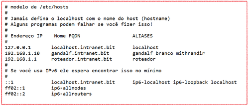 Linux: Arquivos de configurao de rede - Parte I - /etc/hosts