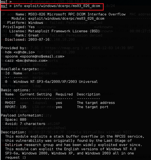 Linux: Teste de Intruso com Metasploit