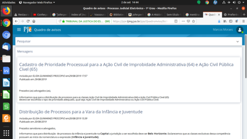Linux: Instalando o Atualizao do PJEOffice via Terminal no UBUNTU 19.04 - Set2019