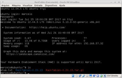 Linux: Instalando um Servidor RackTables para Documentao de Rede