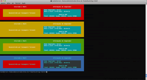Linux: Colorindo o Shell (Cdigo Puro)