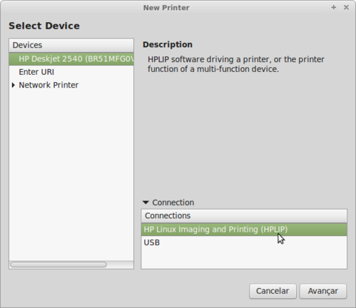 Linux: Multifuncional HP Deskjet Ink Advantage 2546 no GNU/Linux - Instalao e configurao