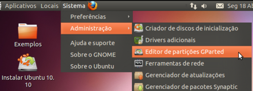 Linux: Redimensionar HD - com Live-CD do Ubuntu