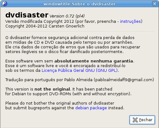 Linux: DVDisaster - Software de recuperao de mdias