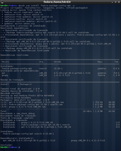 Linux: APT e Synaptic no Fedora