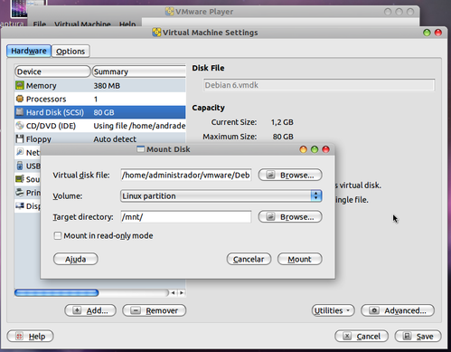 Linux: Montando imagens .vmdk (VMWare) de modo simplificado.