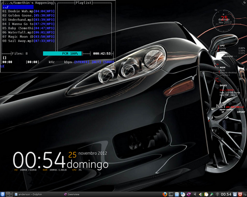 Linux: Instalando 2 Conkys com fundo transparente no KDE e removendo o flicker da tela