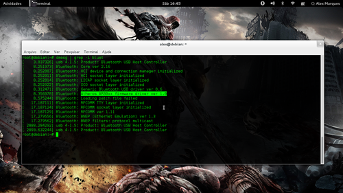 Linux: Instalando o mdulo para Bluetooth AR30XX no Debian Wheezy 7.8