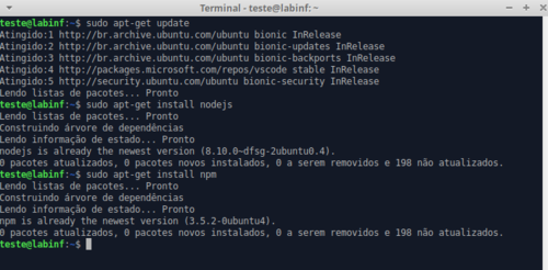 Linux: Instalao do Node.js no Linux;