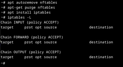 Linux: Debian 12 - IPTABLES - removendo NFTABLES