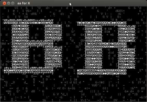 Linux: Demonstrao de arte ASCII no Ubuntu