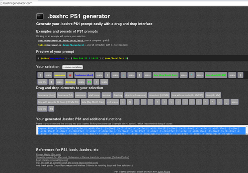 Linux: Bashrcgenerator - Site auxilia na personalizao prompt do bash