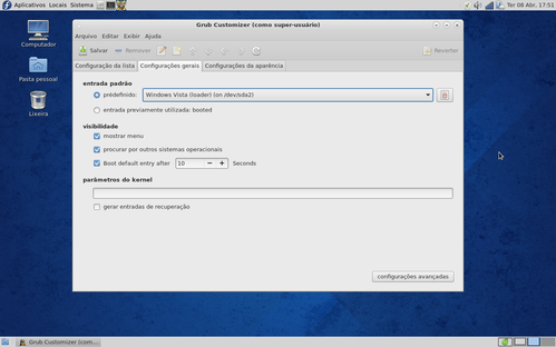 Linux: Grub Customizer no Fedora 20