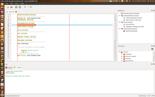 Linux: Criando um ambiente para programar em Cobol usando OpenCobol e OpenCobolIDE no Ubuntu.
