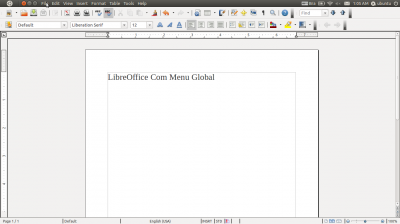 Linux: LibreOffice Com Menu Global