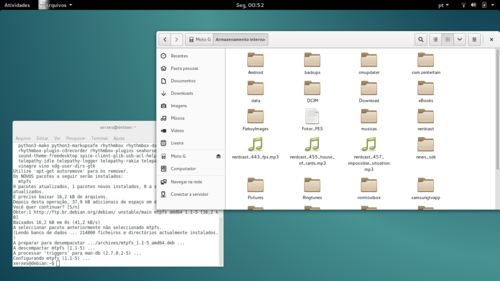 Linux: Montar Android no Debian automaticamente [Resolvido]