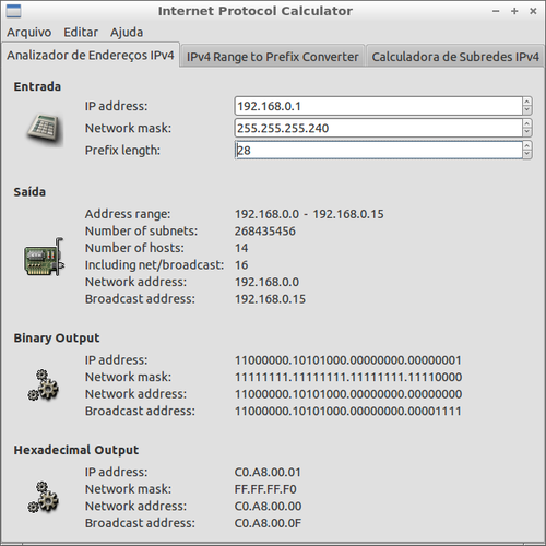 Linux: Calculadora de Endereo IP com GIP