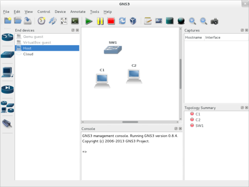 Linux: GNS3 (Graphical Network Simulator) no Fedora 19
