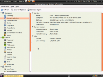 Linux: Verificao de Hardware com Hardinfo no Ubuntu 10.10