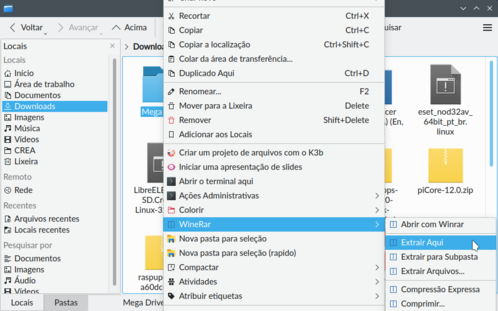 Linux: Winerar - integrao entre o WinRAR e o Dolphin no KDE5