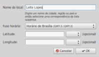 Linux: Aplicativo de horrio e clima no GNOME e no MATE: Ribeiro Preto, SP est com o nome errado! 