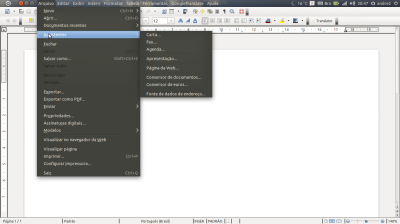 Linux: Global Menu e LibreOffice 3.4.2