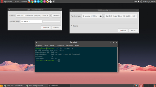Linux: Instalando USB Stick Formatter e USB Image Writer no Debian 10
