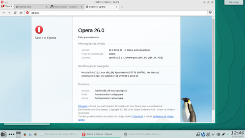 Linux: Instalando o Opera 26 Estvel no openSUSE 13.2