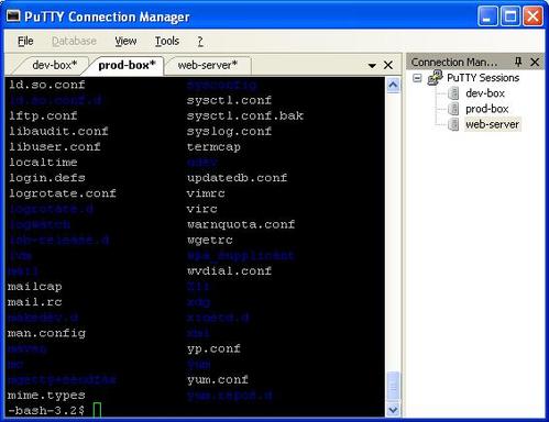 Linux: PuTTY Connection Manager