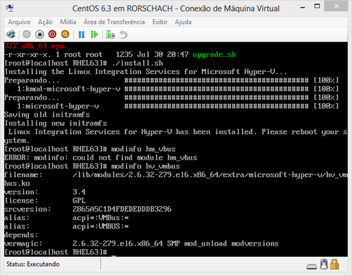 Linux: Instalando os Servios de Integrao do Hyper-V no CentOS 5.8 e 6.3 e Kernel 2.6.32+