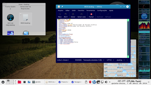 Linux: Correo de cones dos Atalhos, em KDE e outros ambientes grficos