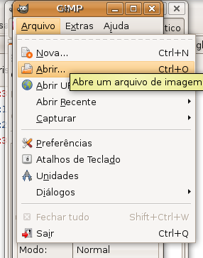 Linux: Gimp - imagem para recortar 