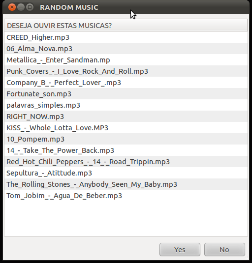 Linux: Gerar músicas aleatórias com YAD (Modo Gráfico)