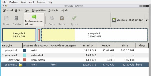 Linux: Como aumentar o Resize (Tamanho) do HD virtual VMDK - Debian 8 Jessie
