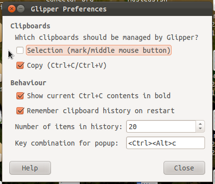 Linux: Aplicativos para gerenciar a rea de 
transferncia (clipboard)
