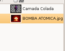 Linux: Gimp - camada colada 