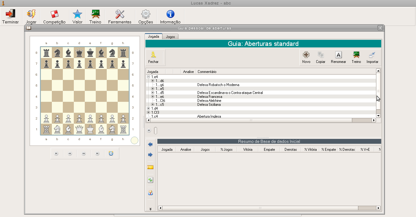 Lucaschess: software para base de dados, jogar e treinar xadrez