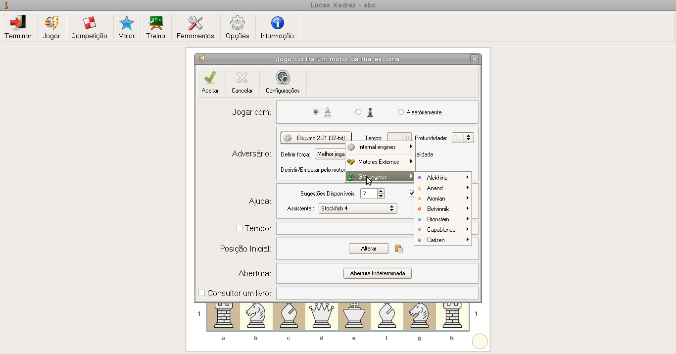 Lucaschess: software para base de dados, jogar e treinar xadrez