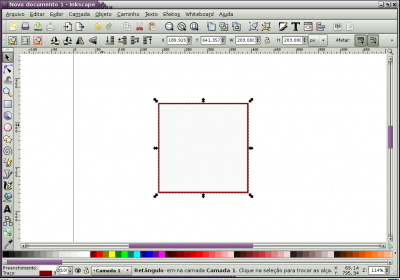 Linux: Inkscape - Shape quadrado