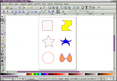 Linux: Inkscape - Nó em curva