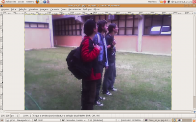 Linux: Gimp - marcando imagem 