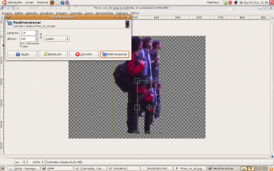 Linux: Gimp - executando redimensionar 