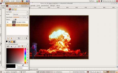 Linux: Gimp - imagem redimensionada 
