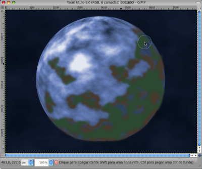 Linux: Desenhar um planeta com gimp