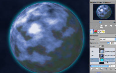 Linux: Desenhar um planeta com gimp