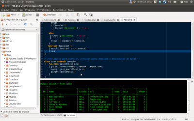 Linux: Gedit - Um bom editor pra programar em PHP!