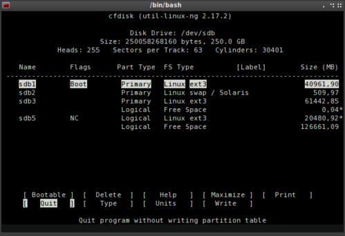 Linux: Recuperao de parties 
deletadas com o TestDisk