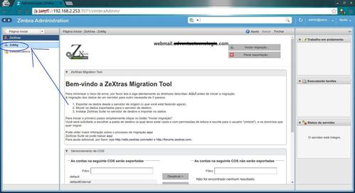 Linux: Migração Zimbra com Zextras Migration Tool