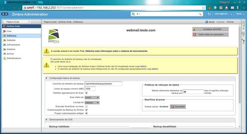 Linux: Migrao Zimbra com Zextras Migration Tool