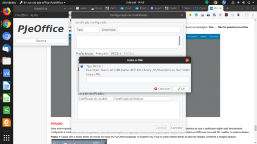 Linux: Instalando o Atualizao do PJEOffice via Terminal no UBUNTU 19.04 - Set2019